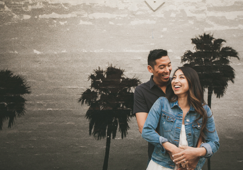 LA engagement photos Abbot Kinney