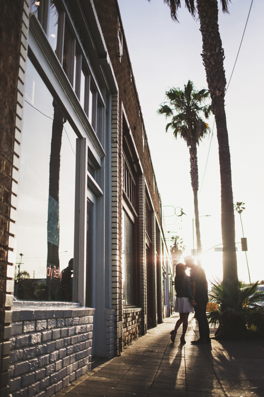 LA engagement photos Abbot Kinney