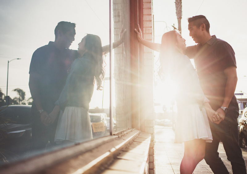 LA engagement photos Abbot Kinney