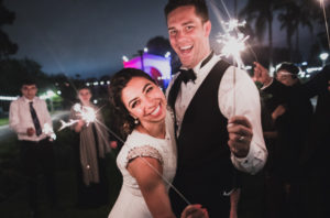 sparkler wedding photos